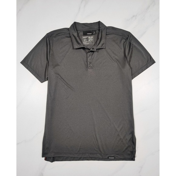 Truewerk Polo Shirt Mens Large Black Tech Snap Up Performance Work Casual - Picture 2 of 9